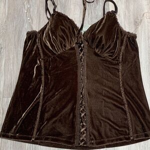 🧚‍♀️✨ Fairycore Velvet Corset-Style Top – Dreamy & Romantic ✨🧚‍♀️